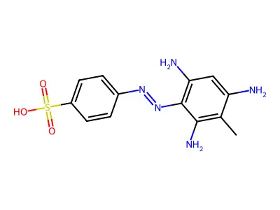 4-[(2,4,6-Triamino-3-methylphenyl)diazenyl]benzenesulfonic acid structure