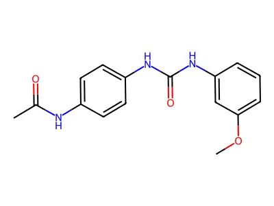 N-(4-{[(3-methoxyphenyl)carbamoyl]amino}phenyl)acetamide structure