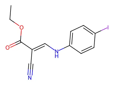 Ethyl 2-cyano-3-(4-iodoanilino)prop-2-enoate structure
