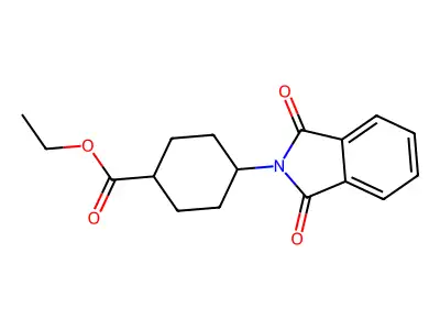 Ethyl 4-(1,3-dioxoisoindolin-2-yl)cyclohexanecarboxylate structure