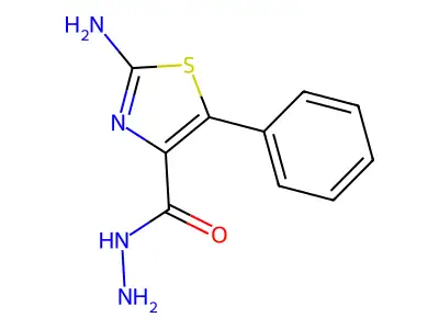 2-Amino-5-phenyl-1,3-thiazole-4-carbohydrazide structure