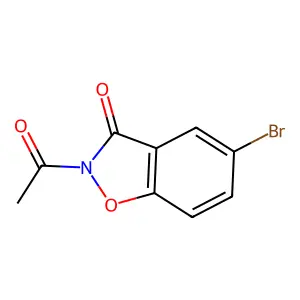 2-Acetyl-5-bromo-1,2-benzoxazol-3-one structure