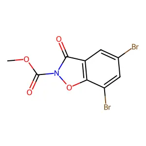 Methyl 5,7-dibromo-3-oxo-1,2-benzoxazole-2-carboxylate structure