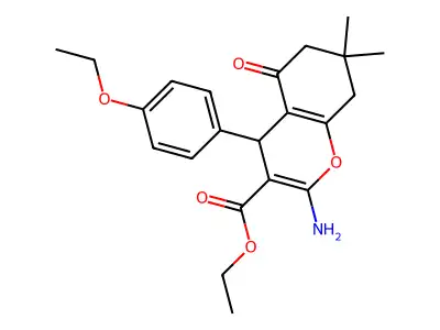 Ethyl 2-amino-4-(4-ethoxyphenyl)-7,7-dimethyl-5-oxo-6,8-dihydro-4H-chromene-3-carboxylate structure