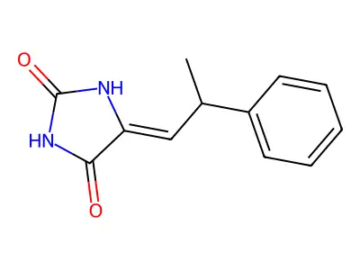 2,4-Imidazolidinedione, 5-(2-phenylpropylidene)- structure