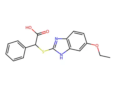 [(5-ethoxy-1H-benzimidazol-2-yl)sulfanyl](phenyl)acetic acid structure