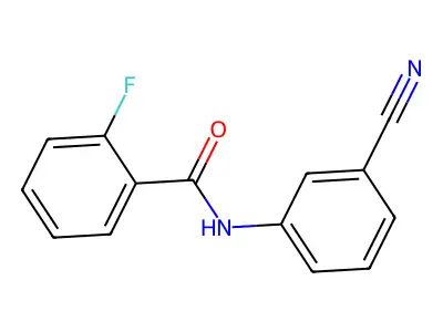 N-(3-cyanophenyl)-2-fluorobenzamide structure