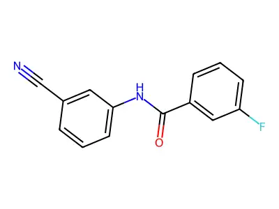 N-(3-cyanophenyl)-3-fluorobenzamide structure