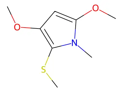 3,5-Dimethoxy-1-methyl-2-(methylthio)-1H-pyrrole structure