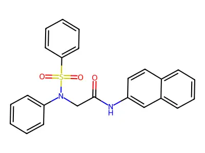 N-(2-naphthyl)-2-[phenyl(phenylsulfonyl)amino]acetamide structure
