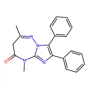 7H-Imidazo[1,2-b][1,2,4]triazepin-8(9H)-one, 6,9-dimethyl-2,3-diphenyl- structure