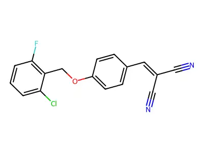 {4-[(2-Chloro-6-fluorobenzyl)oxy]benzylidene}propanedinitrile structure