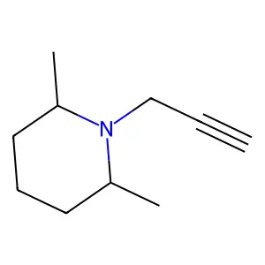 (2R,6S)-2,6-dimethyl-1-(prop-2-yn-1-yl)piperidine structure