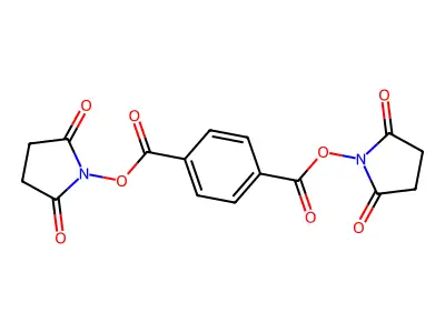 2,5-Pyrrolidinedione, 1,1'-[1,4-phenylenebis(carbonyloxy)]bis- structure