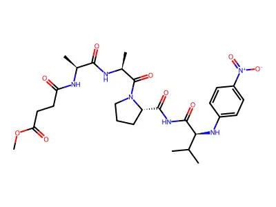 MeOSuc-AAPV-PNA structure