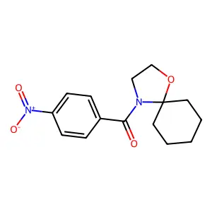 (4-Nitrophenyl)(1-oxa-4-azaspiro[4.5]dec-4-yl)methanone structure