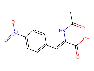 2-(Acetylamino)-3-(4-nitrophenyl)acrylic acid structure