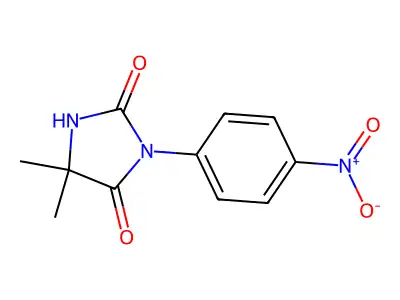 Hydantoin, 5,5-dimethyl-3-(p-nitrophenyl)- structure