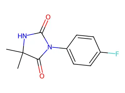 Hydantoin, 5,5-dimethyl-3-(p-fluorophenyl)- structure