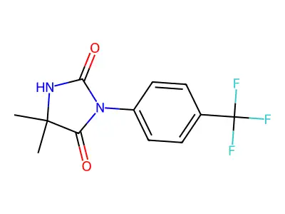 2,4-Imidazolidinedione, 5,5-dimethyl-3-(4-(trifluoromethyl)phenyl)- structure
