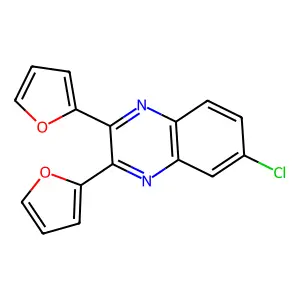 6-Chloro-2,3-bis(furan-2-yl)quinoxaline structure