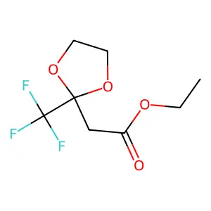 Ethyl 2-[2-(trifluoromethyl)-1,3-dioxolan-2-yl]acetate structure