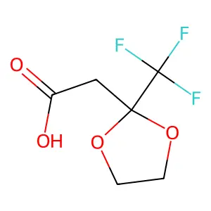 (2-Trifluoromethyl-[1,3]dioxolan-2-yl)-acetic acid structure