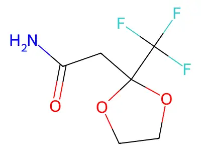 2-[2-(Trifluoromethyl)-1,3-dioxolan-2-yl]acetamide structure