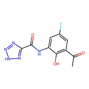 N-(3-Acetyl-5-fluoro-2-hydroxyphenyl)-2H-tetrazole-5-carboxamide structure