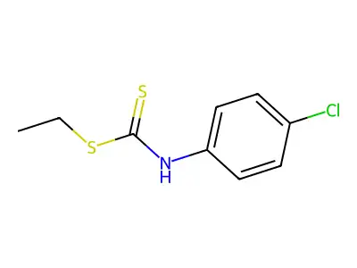 Carbanilic acid, p-chlorodithio-, ethyl ester structure