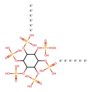 Phytic acid dodecapotassium salt structure