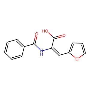 2-Propenoic acid, 2-(benzoylamino)-3-(2-furanyl)- structure