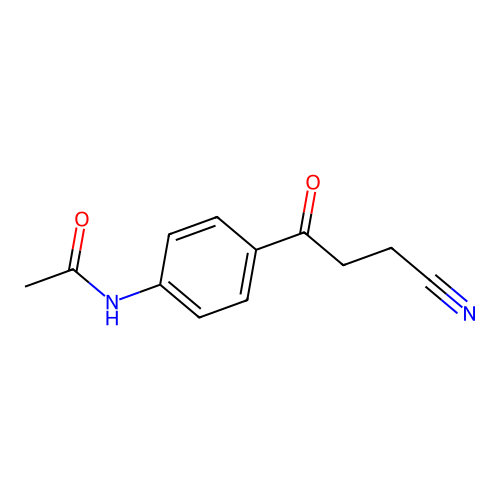 N-[4-(3-cyanopropanoyl)phenyl]acetamide structure