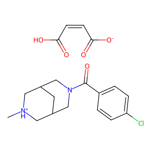 3,7-Diazabicyclo(3.3.1)nonane, 3-(p-chlorobenzoyl)-7-methyl-, fumarate structure
