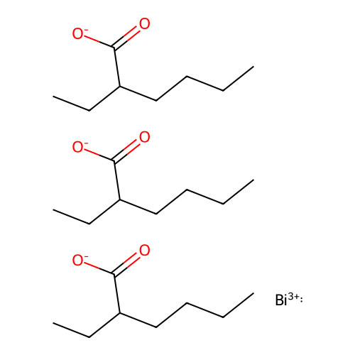 Bismuth tris(2-ethylhexanoate) structure