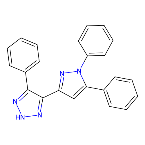 1H-1,2,3-Triazole, 4-(1,5-diphenyl-1H-pyrazol-3-yl)-5-phenyl- structure