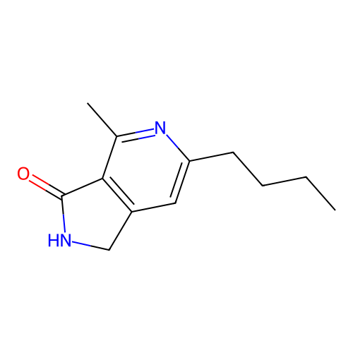 6-Butyl-4-methyl-3-pyrrolino[3,4-c]pyridin-3-one structure