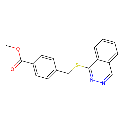 Methyl 4-(phthalazinylthiomethyl)benzoate structure