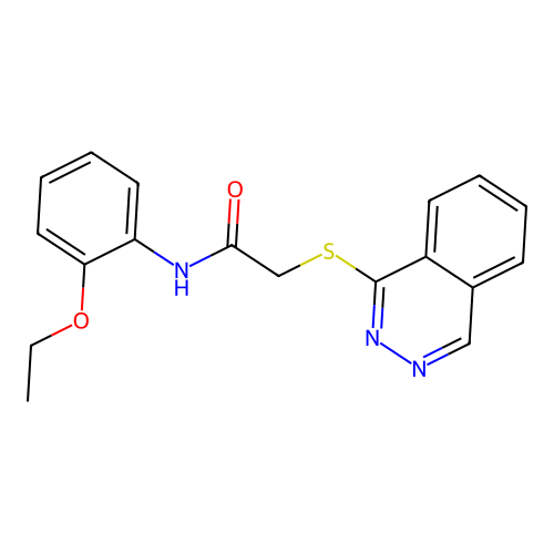 N-(2-ethoxyphenyl)-2-(phthalazin-1-ylsulfanyl)acetamide structure