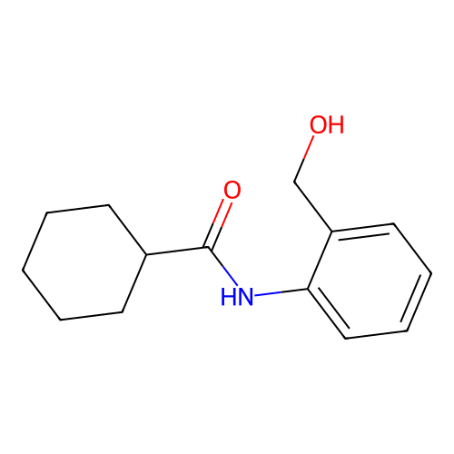 N-[2-(hydroxymethyl)phenyl]cyclohexanecarboxamide structure