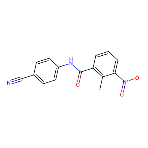 N-(4-cyanophenyl)-2-methyl-3-nitrobenzamide structure