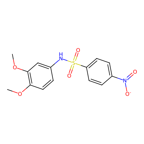 N-(3,4-dimethoxyphenyl)-4-nitrobenzenesulfonamide structure