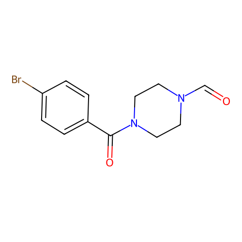 4-[(4-Bromophenyl)carbonyl]piperazinecarbaldehyde structure