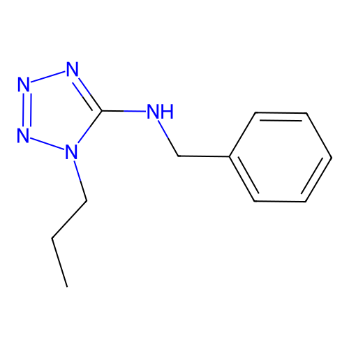 N-benzyl-1-propyltetrazol-5-amine structure