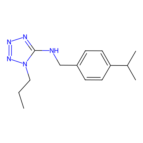 (4-Isopropyl-benzyl)-(1-propyl-1H-tetrazol-5-yl)-amine structure