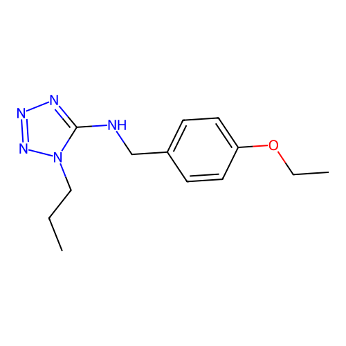 N-(4-ethoxybenzyl)-1-propyl-1H-tetrazol-5-amine structure