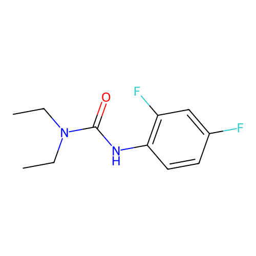 [(2,4-difluorophenyl)amino]-N,N-diethylcarboxamide structure