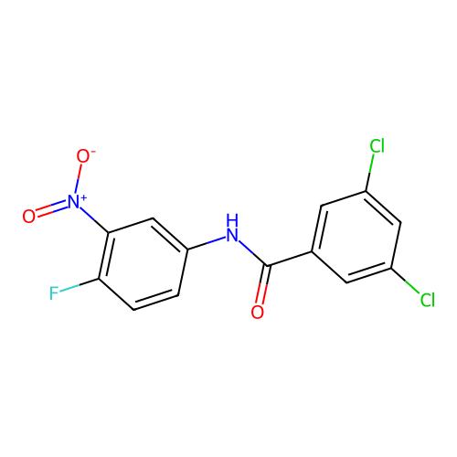 3,5-Dichloro-N-(4-fluoro-3-nitro-phenyl)-benzamide structure