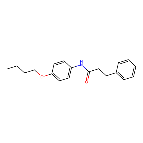 N-(4-butoxyphenyl)-3-phenylpropanamide structure