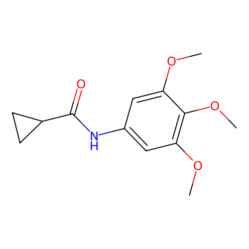 cyclopropyl-N-(3,4,5-trimethoxyphenyl)carboxamide structure